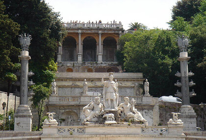 Treppe zum Pincio an der Piazza del Popol