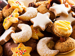 verschiedene Weihnachtsplätzchen
