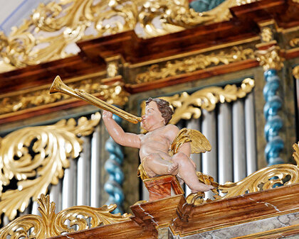 Detailansicht der Orgel  der Stiftskirche Göttweig