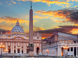 Petersplatz bei Sonnenuntergang
