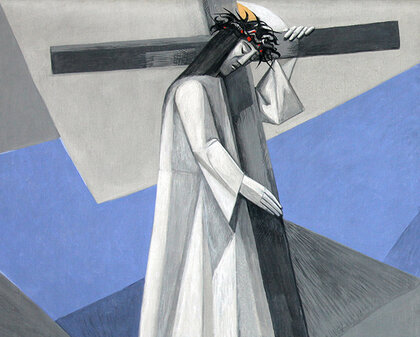 Jesus trägt das Kreuz