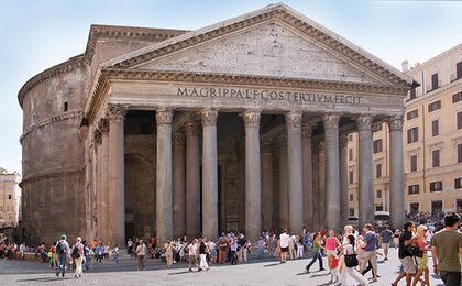 Das Pantheon auf der Piazza della Rotonda