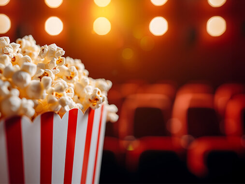 Popcorntüte im Kinosaal