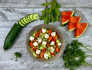 Wassermelonen-Feta-Salat