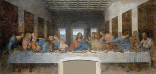 Das letzte Abendmahl von Leonardo da Vinci (1495/96), Convent of Santa Maria delle Grazie, Milan (Italien)